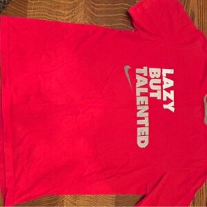 Nike Red Tee with Bold White Print